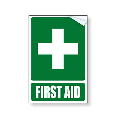 First Aid Vehicle Vinyl Sticker Sign